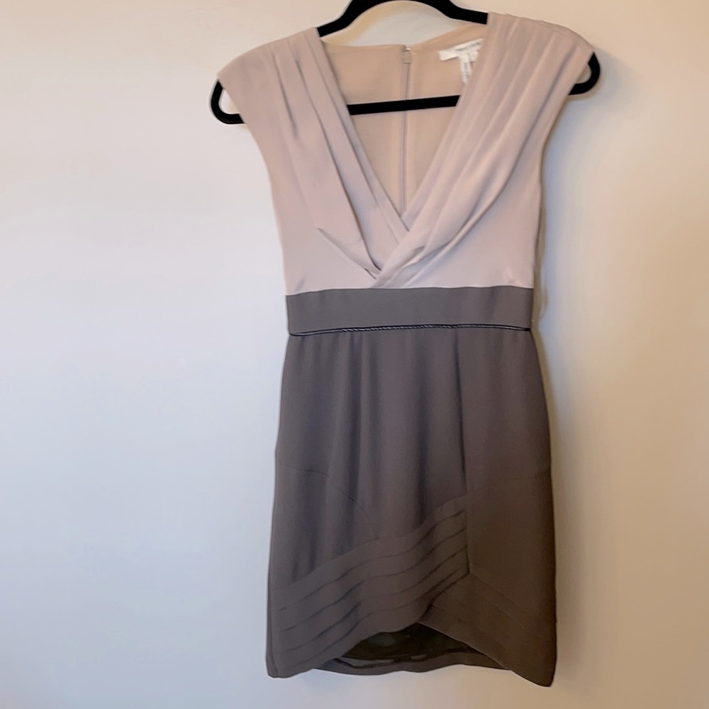 Sleeveless khaki cocktail dress